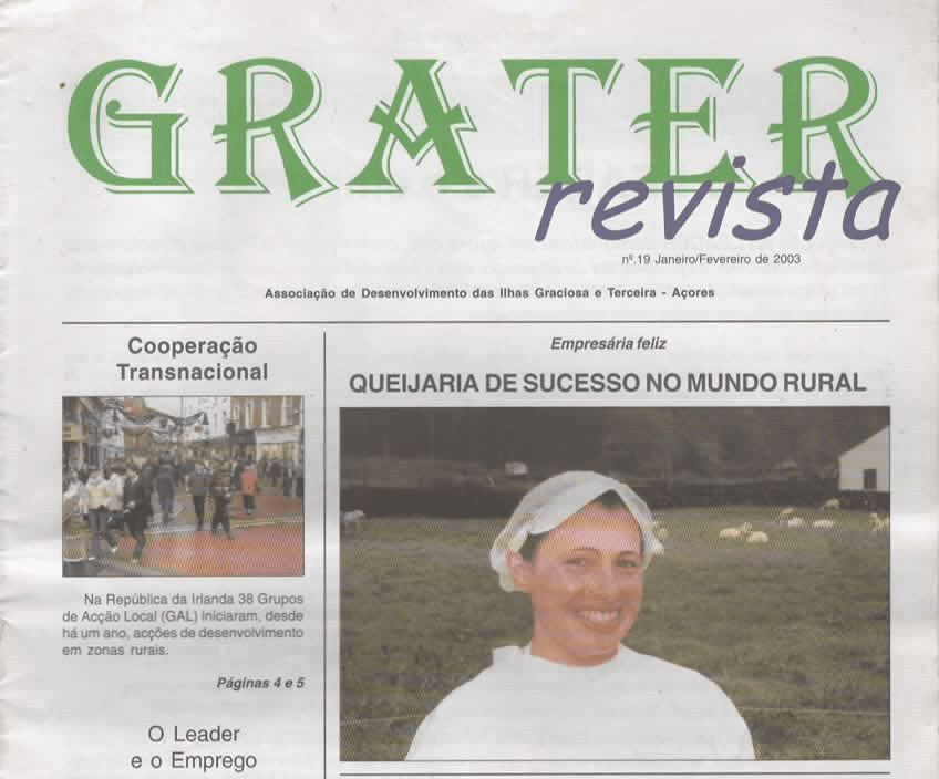 Newspaper article from 2003 about our cheese factory success